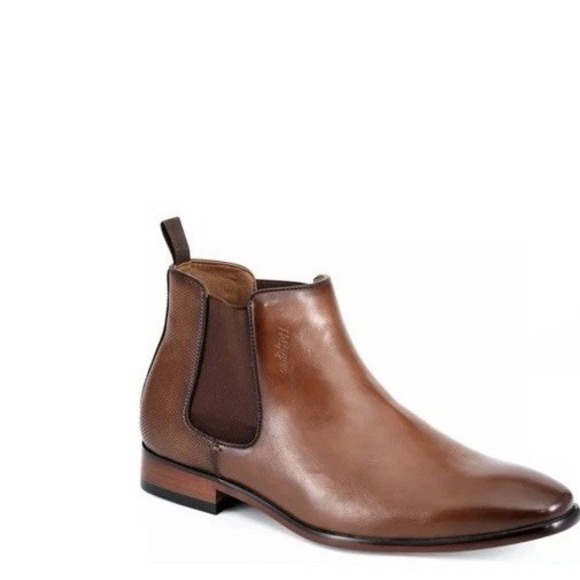 Tommy Hilfiger Men's Sesame Chelsea Dress Boots Brown Size 11.5 Dark Natural 120 - Picture 1 of 10